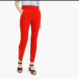 J Crew high-rise Cameron pant in red (petite)